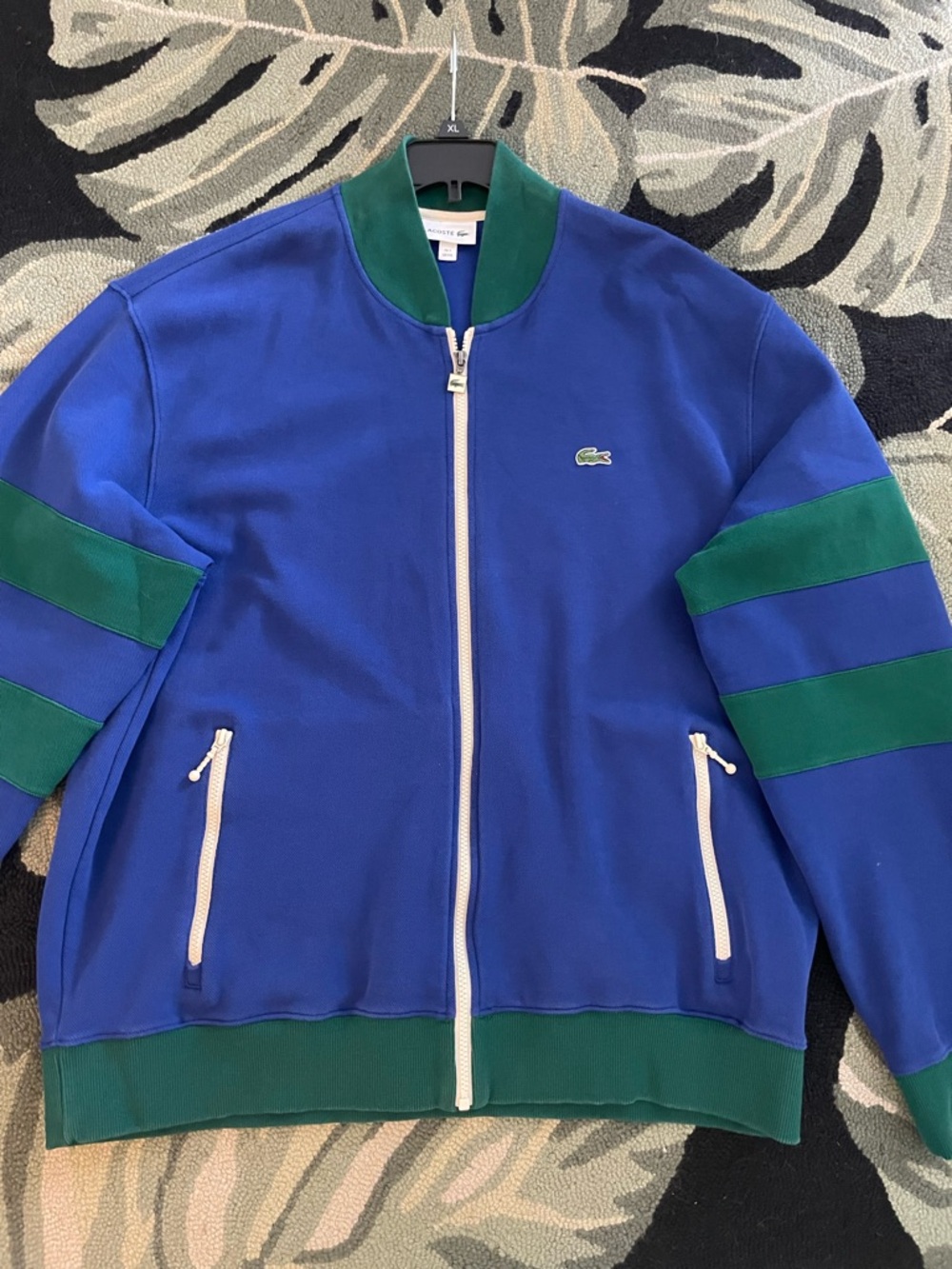 Lacoste Royal Blue & Green Zip Jacket XXL